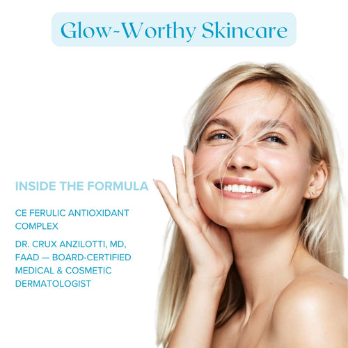 SkinovaCeuticals C E Ferulic with 15% L-Ascorbic Acid — Vitamin C Serum for Anti-Aging, Firming, and Brightening — 1.01 fl oz / 30 ml