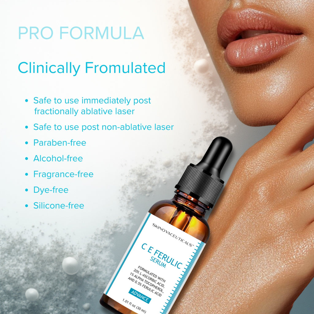 SkinovaCeuticals C E Ferulic with 20% L-Ascorbic Acid — Vitamin C Serum for Anti-Aging, Firming, and Brightening — 1.01 fl oz / 30 ml
