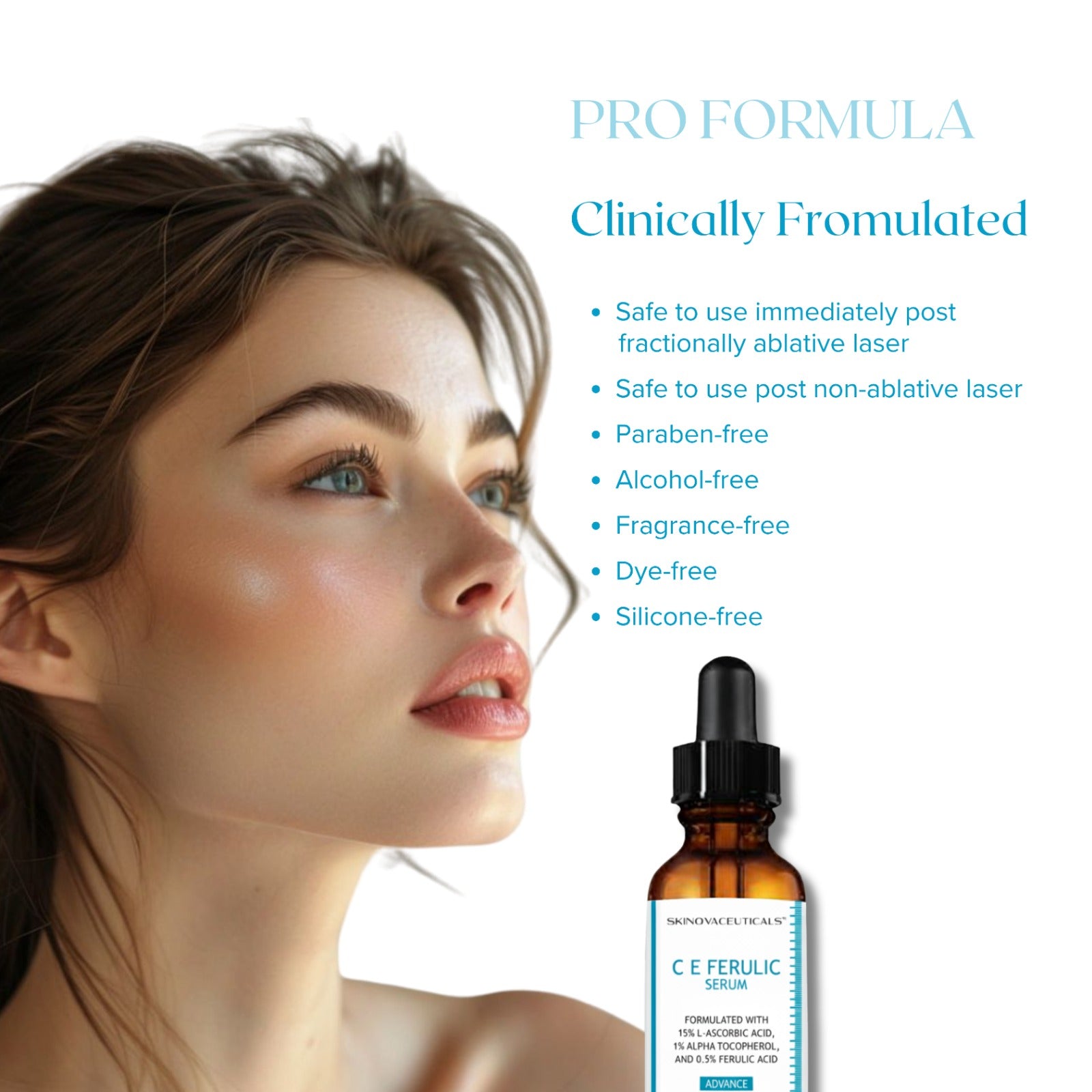 SkinovaCeuticals C E Ferulic with 15% L-Ascorbic Acid — Vitamin C Serum for Anti-Aging, Firming, and Brightening — 1.01 fl oz / 30 ml