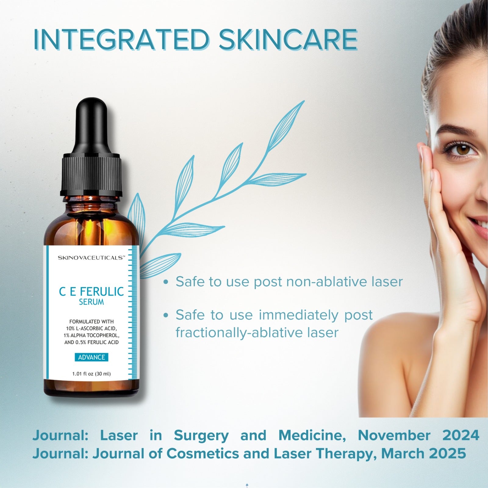 SkinovaCeuticals C E Ferulic with 10% L-Ascorbic Acid — Vitamin C Serum for Anti-Aging, Firming, and Brightening — 1.01 fl oz / 30 ml