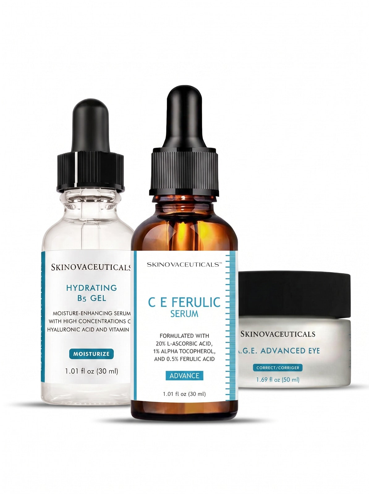 Hydrating B5 Gel, C E Ferulic Vitamin C Serum, A.G.E. Advanced Eye Cream