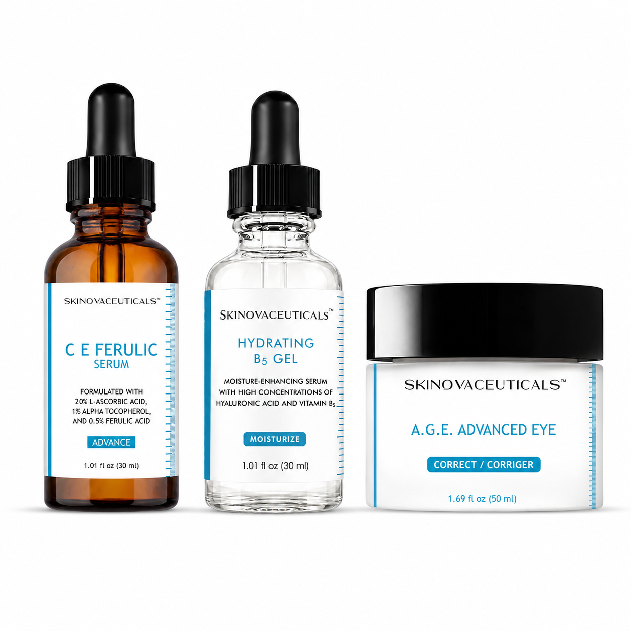 Hydrating B5 Gel, C E Ferulic Vitamin C Serum, A.G.E. Advanced Eye Cream